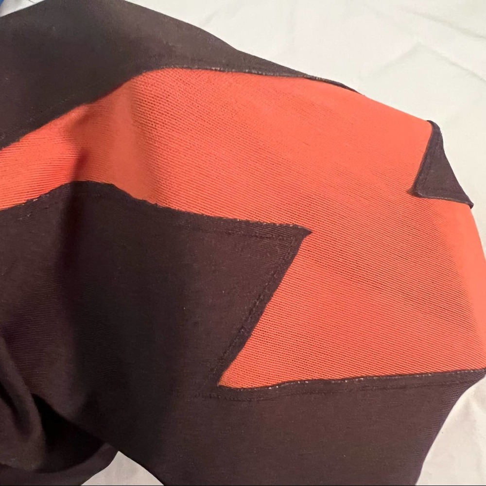 Death Wish Coffee Death Bolt Black & Orange Mesh Lightning Bolt Leggings XL - Picture 6 of 8